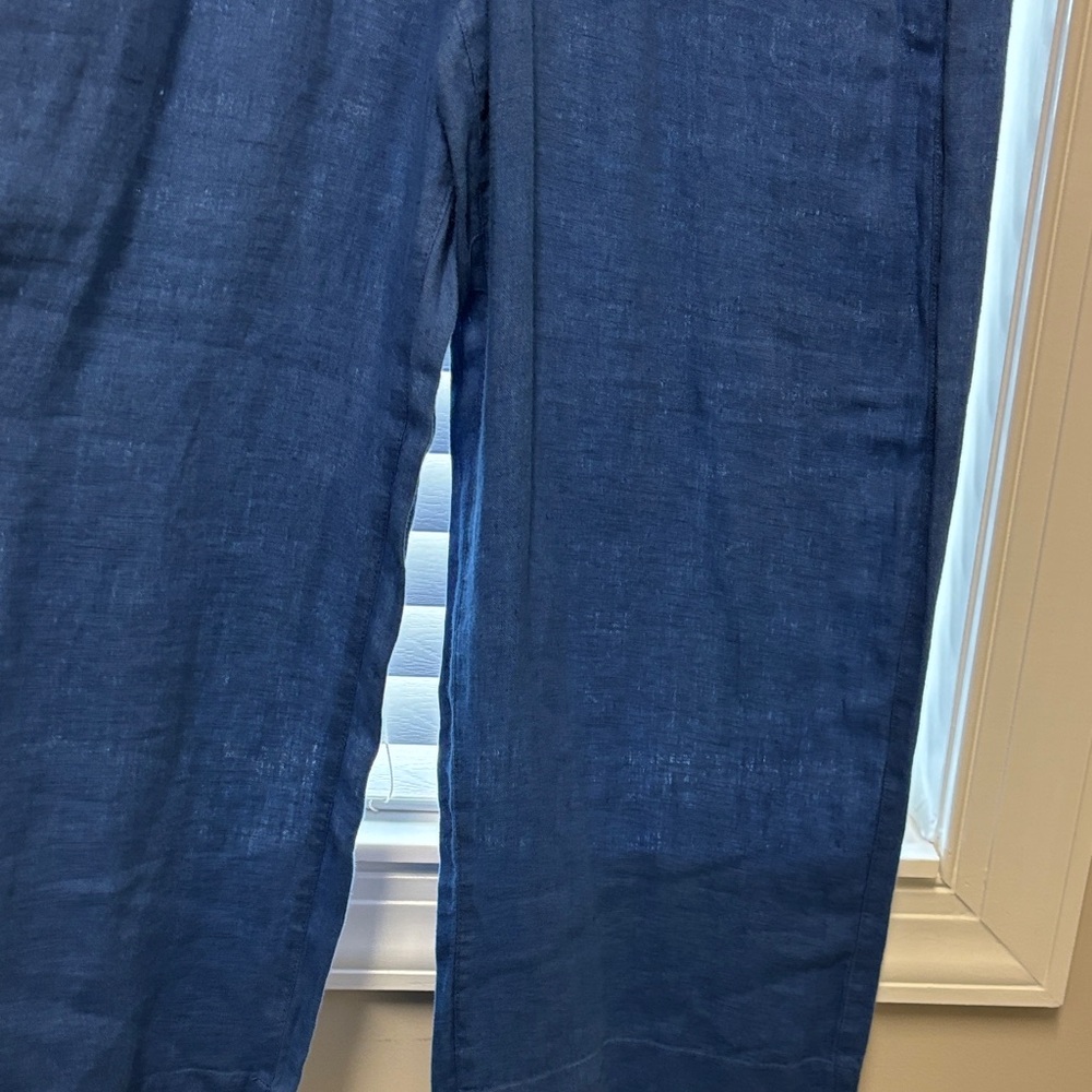 NWT  Tahari royal blue linen pants - Picture 8 of 11